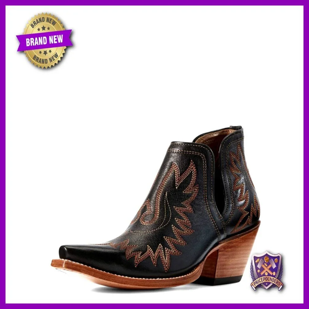 Western Ankle Booties Handcrafted Leather ATS Comfort Classic Cowgirl Style